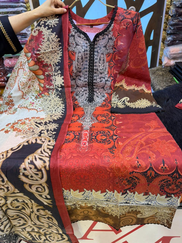 Elegant Printed Swizz Cotton Festive Wear