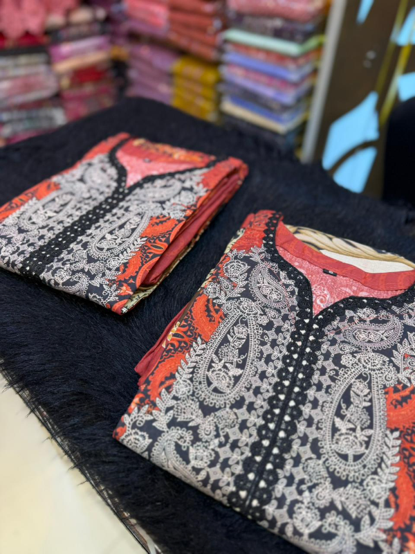 Elegant Printed Swizz Cotton Festive Wear