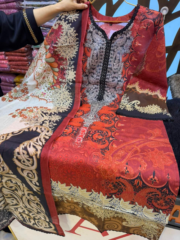 Elegant Printed Swizz Cotton Festive Wear