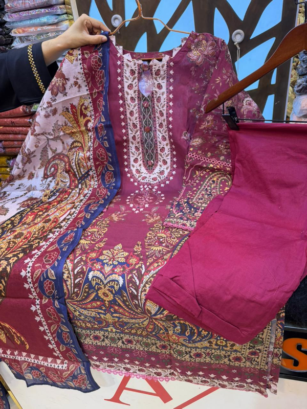 Stylish Swizz Cotton Printed Palazzo Suit