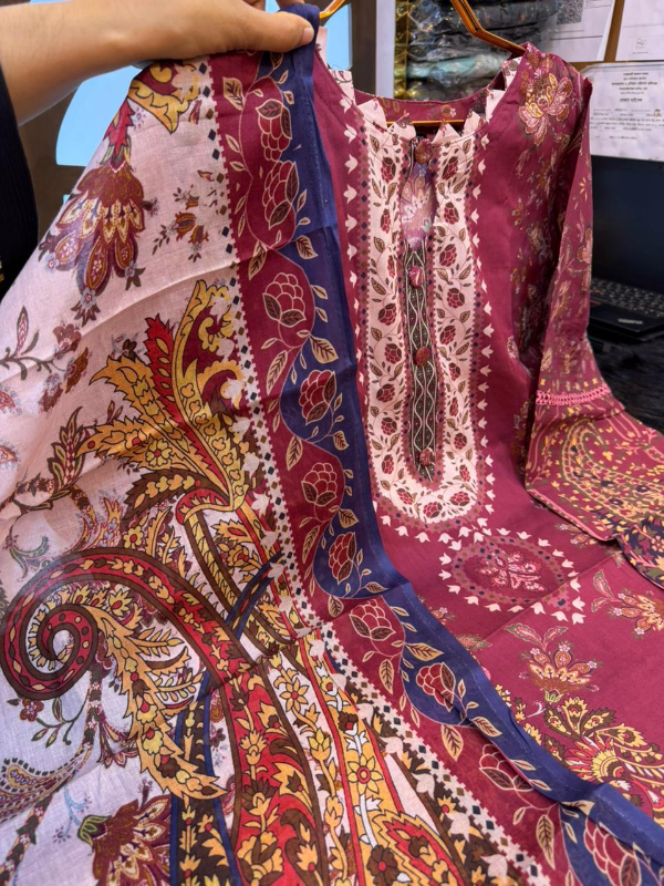 Stylish Swizz Cotton Printed Palazzo Suit