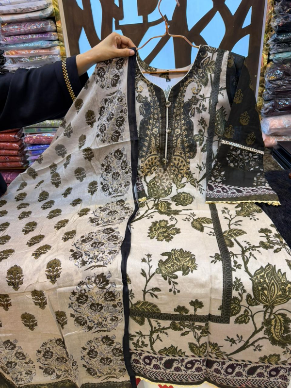 Premium Swizz Cotton Embroidered Party Wear