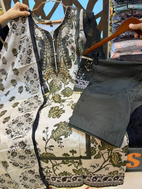 Premium Swizz Cotton Embroidered Party Wear