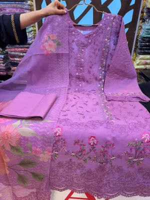 Sophisticated Swizz Lawn Suit with Artisan Embroidery Finish