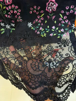 Elegant Swizz Lawn Suit with Rayon Thread and Sequence Embroidery