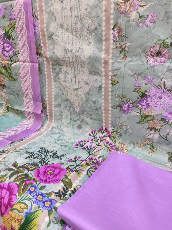 Premium Swizz Lawn Suit with All Over Print