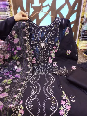 Premium Swizz Cotton Suit with Printed Quata Dupatta