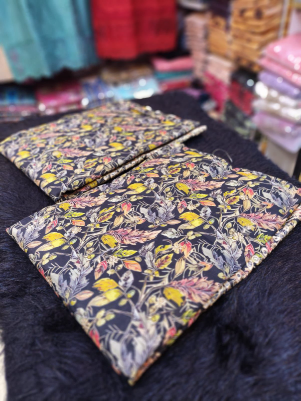 Designer Swizz Lawn Dress Material with Decorative Panel Work