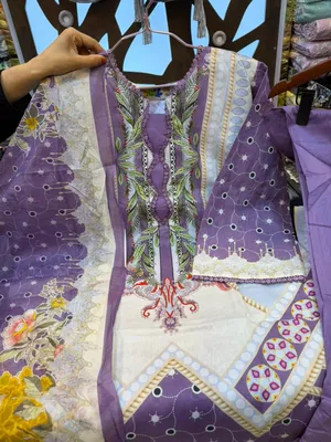 Swiss Lawn Collection Printed Lavender Three-Piece Suit