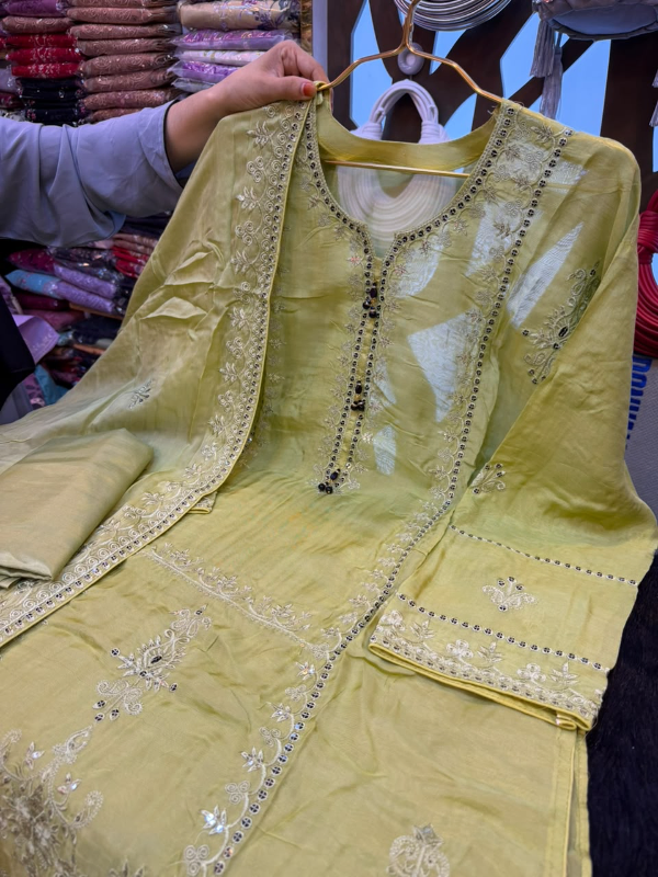 Pakistani Inspired Premium Pure Silk Embroidered 3-Piece Suit