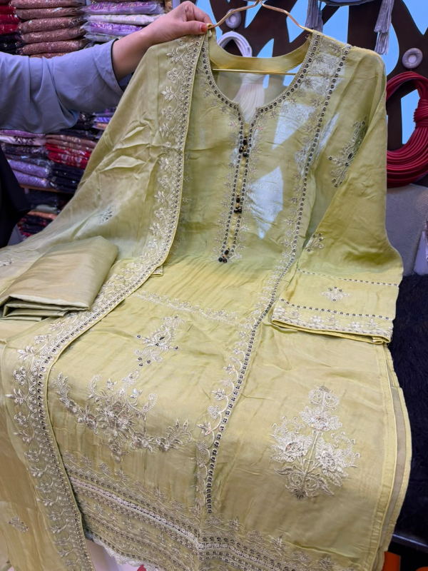 Pakistani Inspired Premium Pure Silk Embroidered 3-Piece Suit