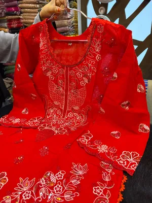 Embroidered Swiss Cotton Co-Ord Set