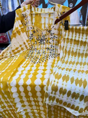 Exclusive Designer Tie-Dye Hand Embroidered & Mirror-Work 2-Piece Kaftan Set Collection