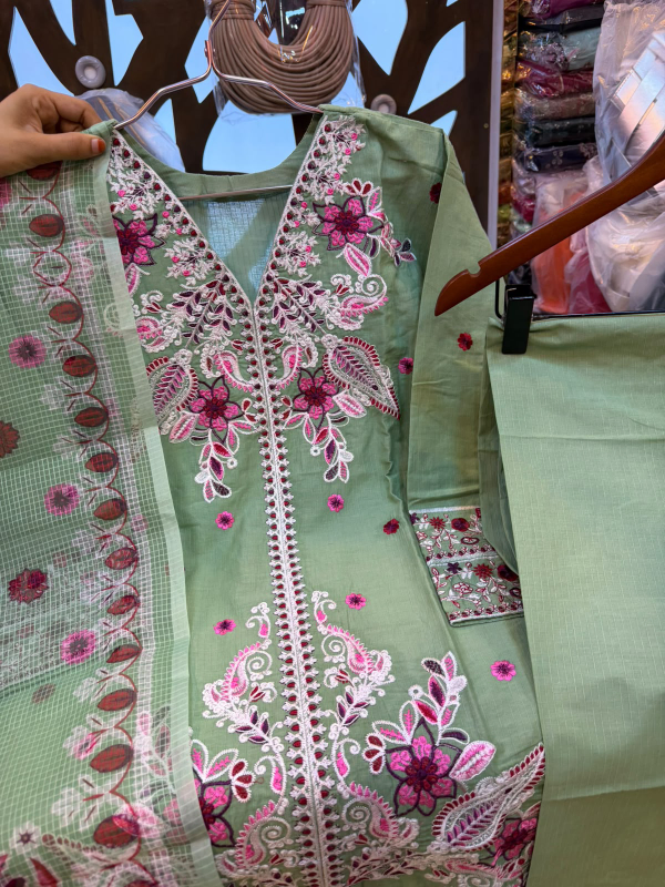 Pakistani Inspired Embroidered Swiss Lawn 3-Piece Stitched Suit