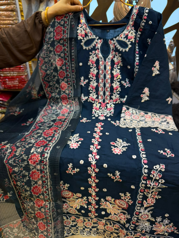  Pakistani Inspired Embroidered Swiss Lawn 3-Piece Stitched Suit1