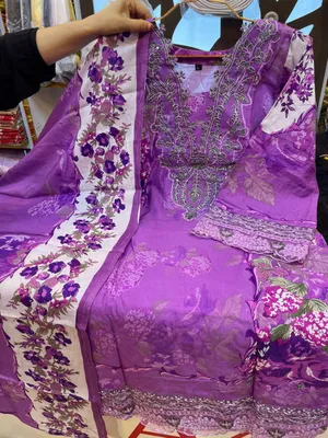 Premium All-Over Printed Swiss Lawn 3-Piece Stitched Suit
