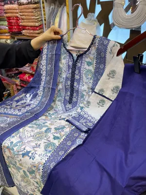 Premium All-Over Printed Swiss Lawn 3-Piece Stitched Suit5