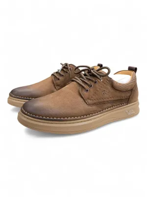 Brown Lace-Up Casual Shoes — Rugged Comfort with Vibram & SERE VERO Soles |