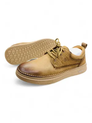 Brown Lace-Up Casual Shoes — Rugged Comfort with Vibram & SERE VERO Soles |