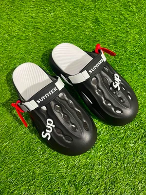 Men's Adjustable Strap Clogs  Wave-Sole EVA Slides, 3 Colors