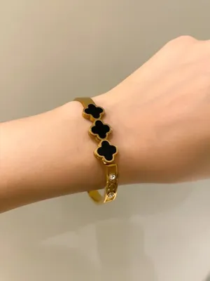  Black Clover Stainless Steel Bracelet