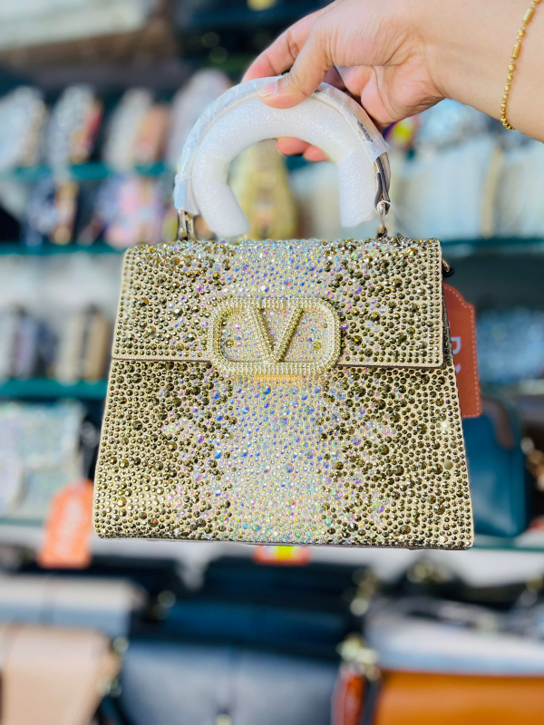 Valentino Luxury Crystal Stone Party Bag