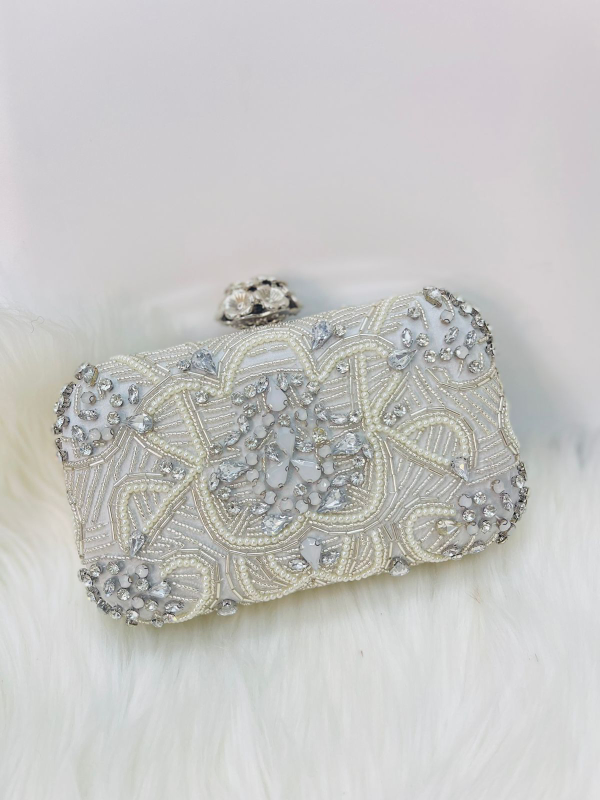 Royal Crystal Embellished Clutch Bag