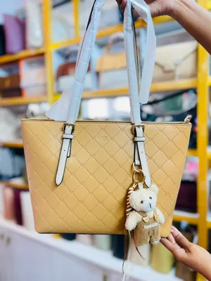 Classic Quilted Branded Tote Bag with Premium Charm