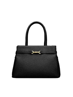  Woven Pattern Zipper Closure Large Capacity Bag