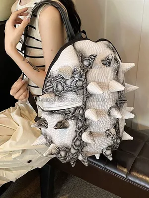 Girls Crocodile Print Leather Backpacks 