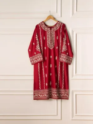 AGHANOOR - 2 Piece- Pure Silk Net Embroidered