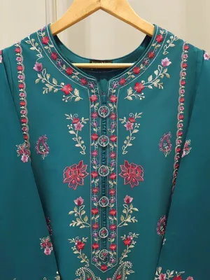 AGHANOOR -  2 Piece - Embroidered Cambric Suit