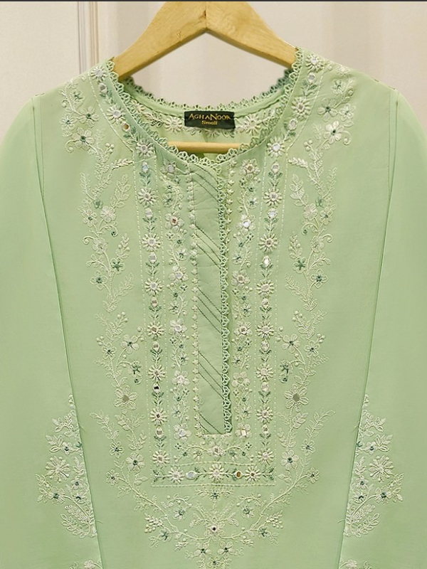 AGHANOOR - 2 Piece - Embroidered Cambric