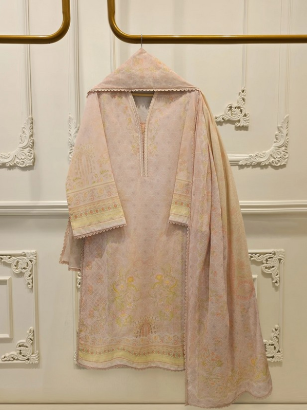 AGHANOOR - 3 Piece - Digital Printed Cambric Suit S113041