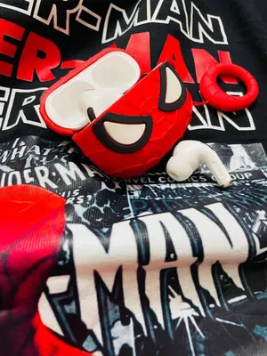 Crimson Web Phantom – AirPods Cover