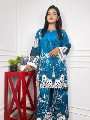 Royal Midnight // Soft Thai Silk Fabric // Co Ord’s 2PCS Set