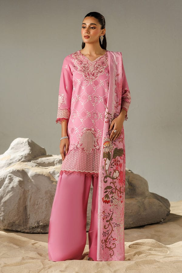 Pakistani Esra Luxury Silk Stitched 3Pcs _ Pink