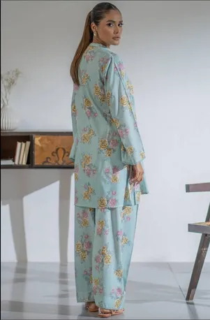 EGO-Cotton printed kamiz and Farshi shalwar-2 peice