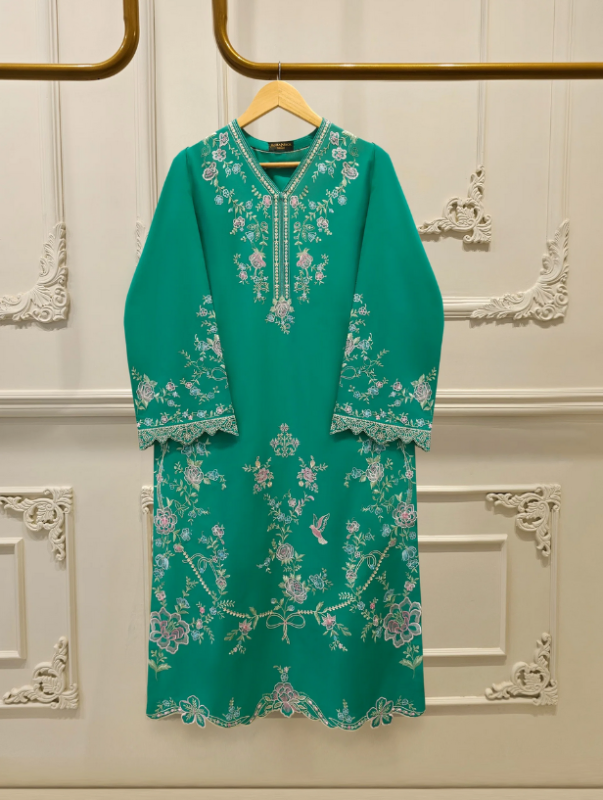 AGHANOOR -  2 Piece - Embroidered Cambric Suit S114181