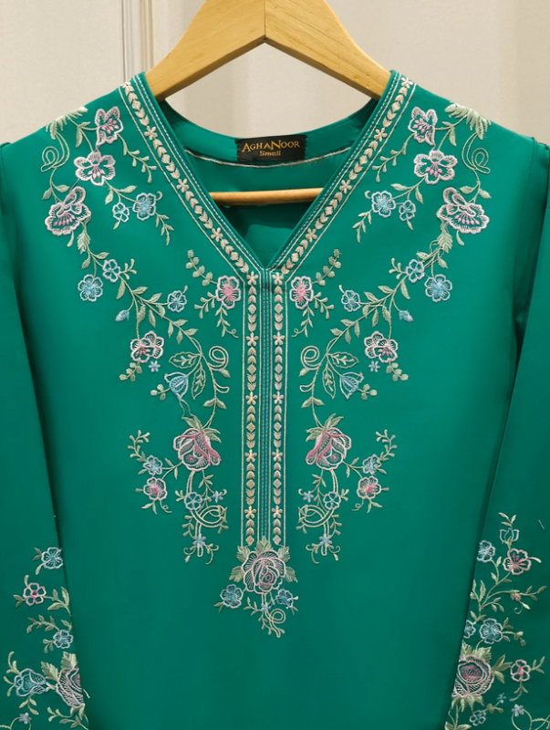 AGHANOOR -  2 Piece - Embroidered Cambric Suit S114181