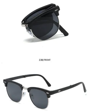 Foldable Metal Ride UV400 Sunglass