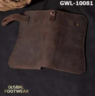 Crazy Horse Leather Vintage Style  Strap Anti-Theft Wallet