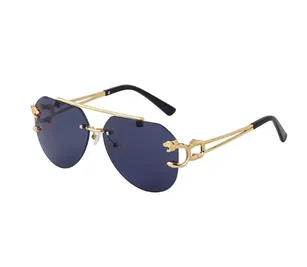 Leopard Luxe Rimless Sunglass