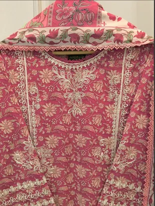 AGHANOOR - 3 Piece - Digital Printed Embroidered Cambric