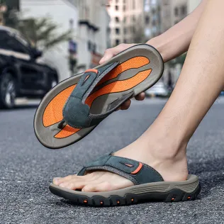 CROSS-BORDER DOCK LAYER COWHIDE MEN'S SANDAL GB-7222