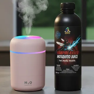 Vampire Killer Mosquito Juice (500 ml) + USB Air Humidifier with LED Light | মশা দমন ও নাশক লিকুইড (500 ml) + মেশিন