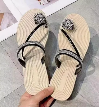 Women's Flat Slippers Rhinestone