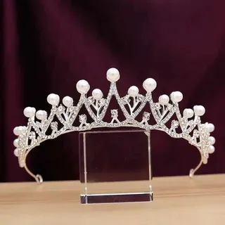 Pearl Rhinestone Crown
