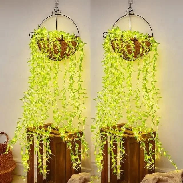 Artificial Green Leaf Led String Light (1 Pc)