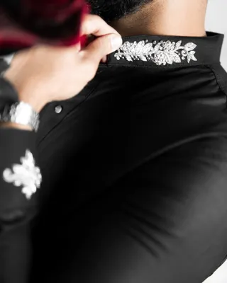 Basics Zardozi Panjabi in Black Colourway